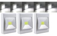 KIT 3 Luminária Led 3w Switch Light Luz Emergência
