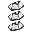 Kit 3 Luminária Luz Solar Jardim Piscina Sensor Movimento