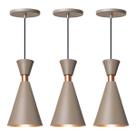 Kit 3 Luminária Pendente Mini Pequim 24Cm Balcão Bancada