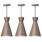 Kit 3 Luminária Pendente Pequim 30 Cm Balcão Bancada Cozinha Kit 3 Luminária Pendente Pequim 30 Cm Balcão Bancada Cozinha