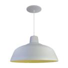 Kit 3 Luminária Pendente Retro 34cm Com Interior Amarelo Com Fiação 110/220v Kit 3 Luminária Pendente Retro 34cm Com Interior Amarelo Com Fiação 110/220v