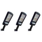 Kit 3 Luminária Refletor Para Poste Solar 200w Parede, Corredor Jardim