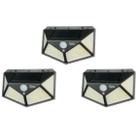 Kit 3 Luminária Solar Parede 100 Led Iluminaria Solar Sol