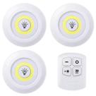 Kit 3 luminárias LED com controle remoto