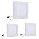 Kit 3 Luminárias Led Plafon 24w/6500K Sobrepor Teto 28x28cm