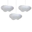 Kit 3 Luminárias Pendente Teto Nuvem Fluffy Branca Decoração Quarto Bebê
