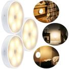 Kit 3 Luminárias Spot LED Sem fio Sensor de Presença Movimento Adesivo Magnético Parede Escada Corredor Bateria Recarregável USB