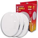 KIT 3 Luminárias Superled Arandela 12W 2700K Branco Quente
