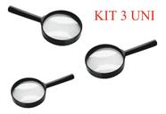 Kit 3 lupa de vidro - 60mm western/lp60