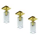 Kit 3 Lustre Clearcrillic Cristal Acrílico Quadrado Dourado Kit 3 Lustre Clearcrillic Cristal Acrílico Quadrado Dourado