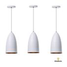 Kit 3 Lustre Pendente Interno Balcão Bala M Kit 3 Lustre Pendente Interno Balcão Bala M