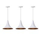 kit 3 Lustre Pendente Interno Balcão Chapéu Chines 23cm