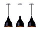 Kit 3 Lustre Pendente Interno Balcão Gota