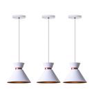 Kit 3 Lustre Pendente Interno Dubai Alumínio Decorações