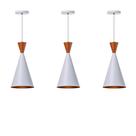 Kit 3 Lustre Pendente Interno Mesa Jantar Balcão Canadá