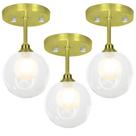 Kit 3 Lustre Plafon Harmony Dourado 23x14 cm