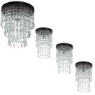 Kit 3 Lustre Plafon Spark + Lustre Plafon Manucrillic Preto