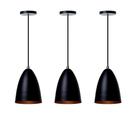 Kit 3 Lustres Pendente Interno Balcão Bala P