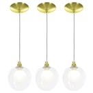 kit 3 Lustres Pendentes Harmony Bolinha Dourado kit 3 Lustres Pendentes Harmony Bolinha Dourado