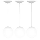 kit 3 Lustres Pendentes Orby Bolinha Branco