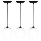 kit 3 Lustres Pendentes Orby Bolinha Preto