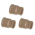 Kit 3 Luvas Soldavel Redução Curta Pvc 25x20mm