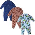 Kit 3 Macacão Pijamão Soft Inverno Infantil Menino E Menina