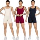 KIT 3 Macaquinho Smart Bella Fiore Decote Em U Roupa Para Treino Academia Moda Fitness