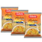 kit 3 Macarrão Isabela Alfabeto Animado com Ovos 500g