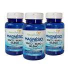 Kit 3 Magnésio Quelato Zinco + Boro + Selênio 60 Cápsulas