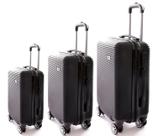 Kit 3 Malas De Viagem Bordo, Média e Grande Em Abs C/ Rodinhas 360º Kit 3 Malas De Viagem Bordo, Média e Grande Em Abs C/ Rodinhas 360º