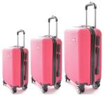 Kit 3 Malas De Viagem Bordo, Média e Grande Em Abs C/ Rodinhas 360º