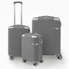 Kit 3 Malas de Viagem Estocasa Grande Média Pequena Bordo Rígido Resistente 360 Cadeado