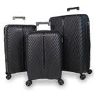 Kit 3 malas de viagem malíssima wave - pmg