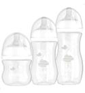 Kit 3 Mamadeira Buba Tam 1,2 e 3 Easy Flow 120ML, 270ML e 330ML Nuvem Branca