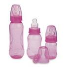 Kit 3 Mamadeiras Aquarela Bico Achatado Kuka Rosa
