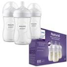 kit 3 Mamadeiras Avent Pétala Anticólica 260ml 1m+ Transparente Baby Philips Avent Cor:Transparente kit 3 Mamadeiras Avent Pétala Anticólica 260ml 1m+ Transparente Baby Philips Avent Cor:Transparente