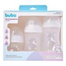 Kit 3 Mamadeiras Buba Easy Flow Anticólica Nuvem Branca
