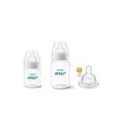 Kit 3 Mamadeiras Classic Anti Colic Transparente e Bico Extra - 125ml e 260ml - Philips Avent