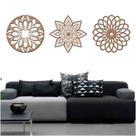 Kit 3 Mandalas Decorativas 40x40cm Vazado - Mdf