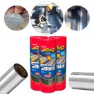 kit 3 Manta asfaltica adesiva aluminizada Impermeabilizante Para Telhados, lajes, chapas 45cm X 10m