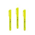 Kit 3 Marca Texto Goller Amarelo Fluorescente