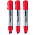 Kit 3 Marcador Permanente Sharpie Magnum Chanfrada Vermelho