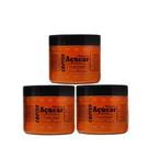 KIT 3 Mascaras de açucar coiffer 350G cabelos porosos