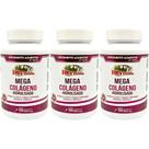 Kit 3 Mega Colágeno - Colágeno Tipo 2 + Colágeno Hidrolisado + Vitamina C + Vitamina E