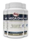 Kit 3 Mega Dha 1500mg Vitafor 120 Cápsulas Sem Sabor