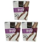 Kit 3 Meia Calça Clássica Fio 20 Preta Único - Trifil
