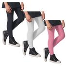 Kit 3 Meia Calça Infantil Algodão Fio 80 Selene 9555