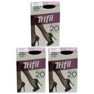 Kit 3 Meia Fina 3/4 Europeu Fio 20 Natural Claro - Trifil