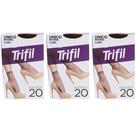 Kit 3 Meia Soquete Básica Natural Claro Fio 20 - Trifil Kit 3 Meia Soquete Básica Natural Claro Fio 20 - Trifil
